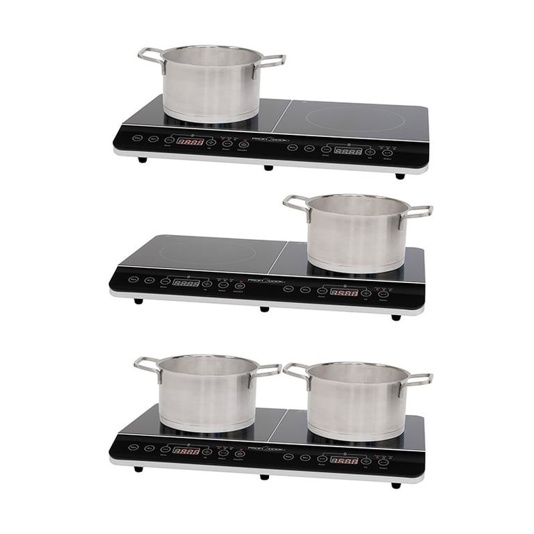 Double Plaque De Cuisson À Induction PROFI COOK PC-DKI 1067 – 3500 W, Commandes Tactiles - vue 3