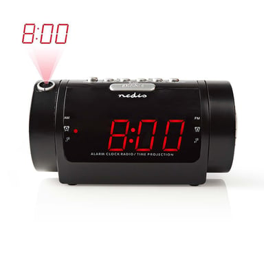 Radio sveglia digitale LED AM / FM con proiezione dell'ora e funzione snooze
