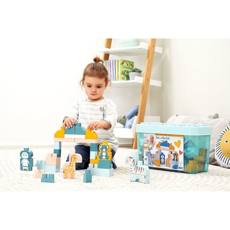 Baril de briques Jeu de construction ECOIFFIER Animaux du monde 55 pièces + - vue 4