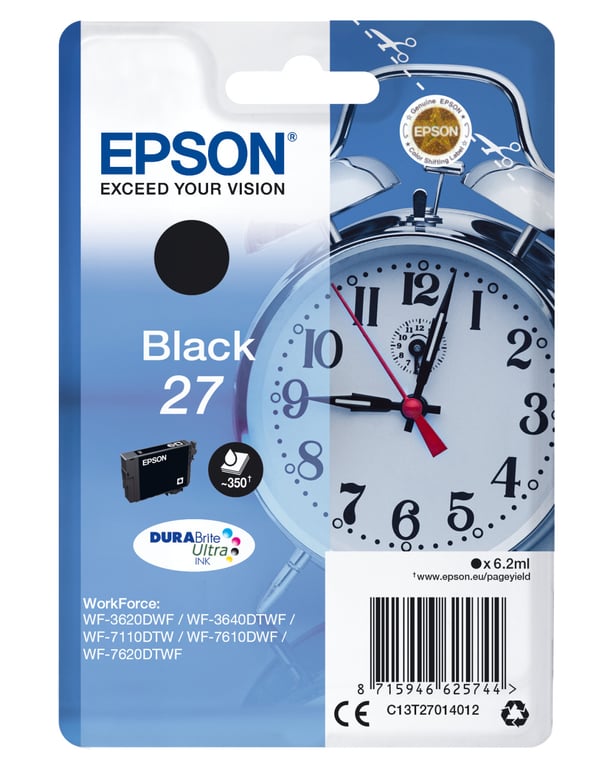 Epson Alarm clock Cartouche Réveil 27 Encre DURABrite Ultra N Neuf