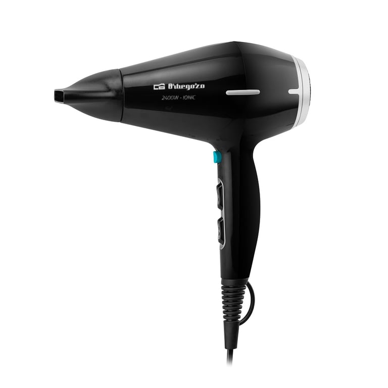 Orbegozo Sèche-cheveux professionnel SE 2400 - Moteur AC 2400 W - 3 niveaux de température - Jet d'air froid - Concentrateur et diffuseur - Protection contre la surchauffe