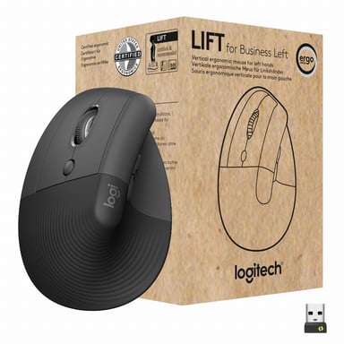 Logitech Lift for Business Ratón inalámbrico RF izquierdo + Bluetooth óptico 4000 DPI