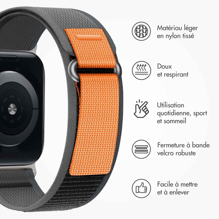 Bracelet Apple Watch 42mm Nylon Trail - vue 9
