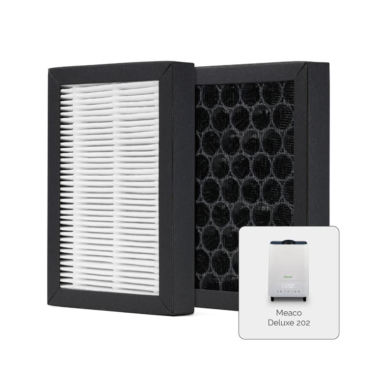 Filtres HEPA Et Charbon Actif Meaco Deluxe 202 – Pack De 3, Haute Efficacité E11