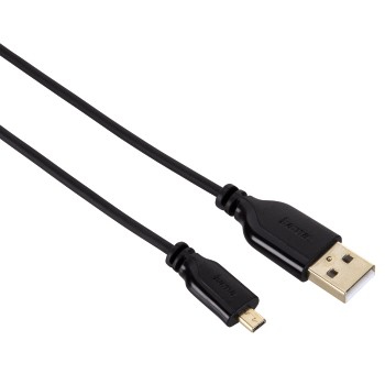 Hama 0.75m, USB2.0 Mini-B/USB2.0-A câble USB 0,75 m USB A Mini-USB B Noir