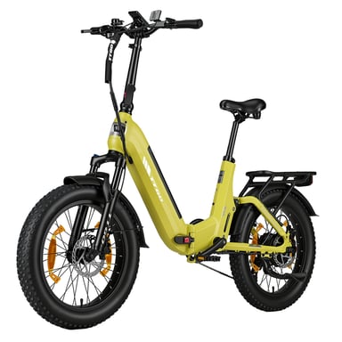 Vélo électrique pliant TTGO F7, batterie 48 V 15 Ah, freins à disque hydrauliques - jaune