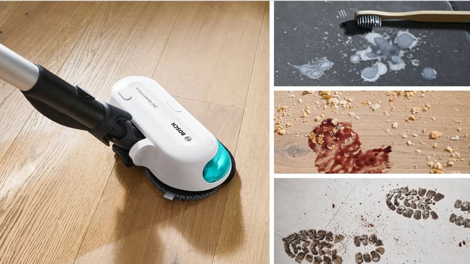 Bosch BCS71HYG4 aspirateur balai et balai électrique Batterie Sec&humide HEPA Sans sac 0,3 L 23,5 W Noir, Blanc 3 Ah