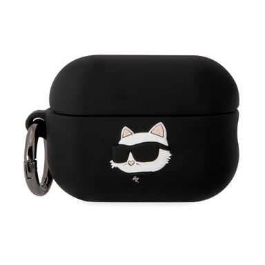 Custodia in silicone per AirPods Pro 2 Choupette Head 3D Antiurto