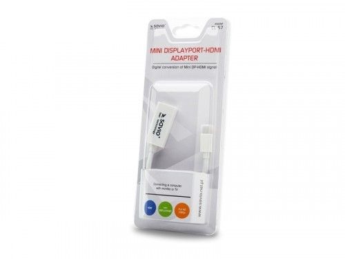 Savio CL-57 cavo video e adattatore 0,2 m Mini DisplayPort HDMI Tipo A (Standard) Bianco