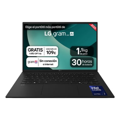 PORTATIL LG GRAM U7-255H 16GB 1TB 14'' WUXGA FreeDOS