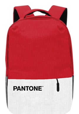 Pantone PT-BPK001R1 mochila Mochila informal Rojo, Blanco Poliéster
