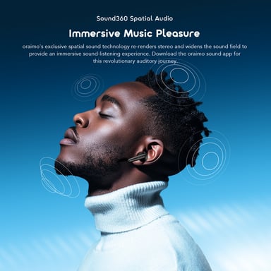 Auriculares Inalámbricos oraimo SpaceBuds Neo+ Blanco : ANC Híbrida, Sonido Espacial Sound360™ y 30h de Autonomía