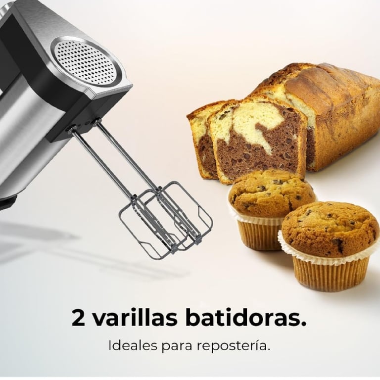 Batteur à Main Cecotec PowerTwist 500 Full Steel – 500 W, 5 Vitesses, 3 Accessoires - vue 4