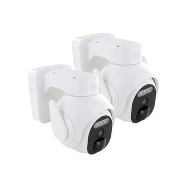 Telecamere per esterni - DIO CONNECTED HOME - Set di 2 - Rotanti - Batteria - 3MP