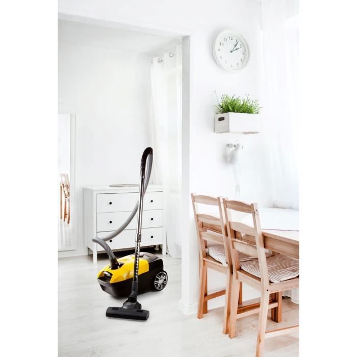 DOMO DO7294S Aspirateur traineau avec sac Filtre HEPA H13 73dB Puissance d'aspiration réglable Tube en métal 90cm