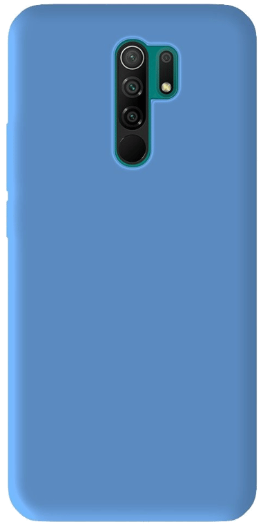 Coque silicone unie compatible Mat Bleu Xiaomi Redmi 9