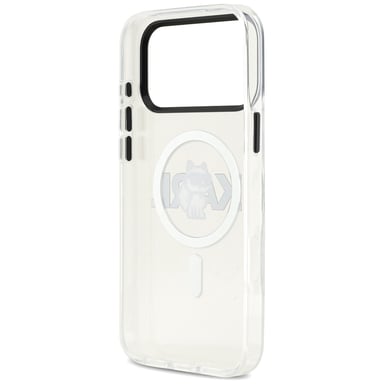 Karl Lagerfeld IML Choupette Sketch Logo Custodia MagSafe per iPhone 17 Pro Max trasparente