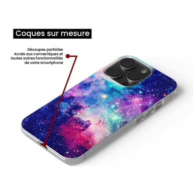 Funda de silicona - Compatible con Samsung Galaxy S24 Ultra - diseño galaxie bleue