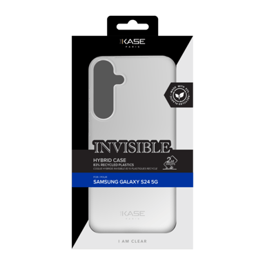 Guscio ibrido invisibile in plastica riciclata all'83% per Samsung Galaxy S24 5G, trasparente