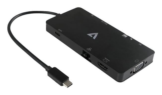V7 UCMINIDOCK-ALTHV base para portátil y replicador de puertos Alámbrico
