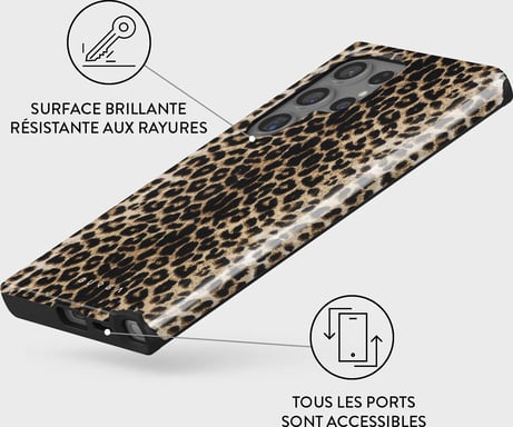 Burga Funda para Galaxy S24 Ultra Tough resistente a los golpes modelo Player Léopard
