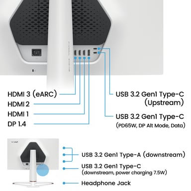 BenQ EX271U écran plat de PC 68,6 cm (27'') 3840 x 2160 pixels 4K Ultra HD LED Noir, Blanc