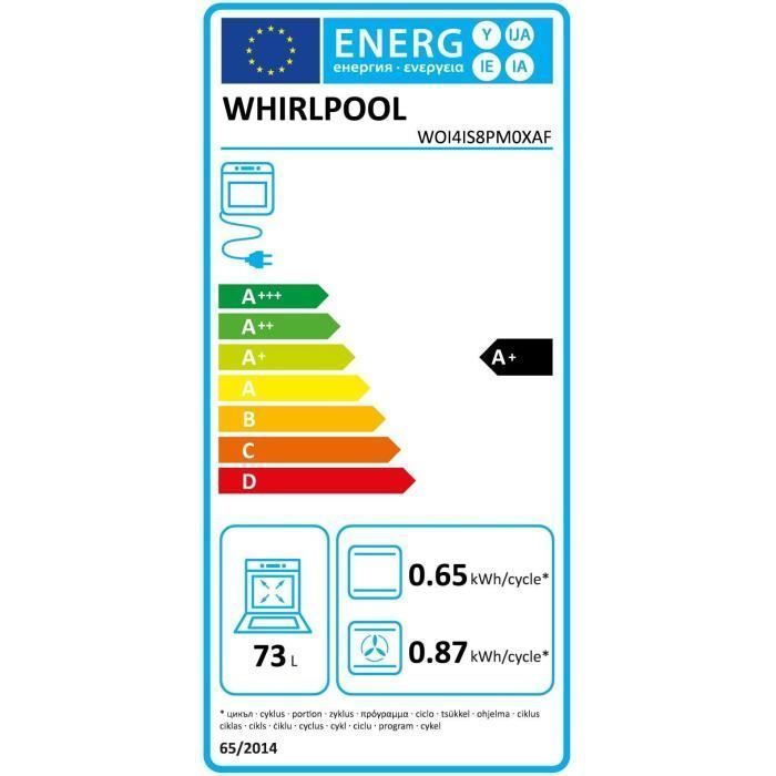 WHIRLPOOL Four pyrolyse 73 6e sens inox WOI4IS8PM0XAF - vue 7