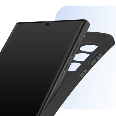 Coque pour Samsung S23 Ultra Silicone Mat Doux au toucher Roar Space noir