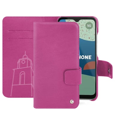 Housse cuir Fairphone 4 -  - Rose - Cuir lisse premium