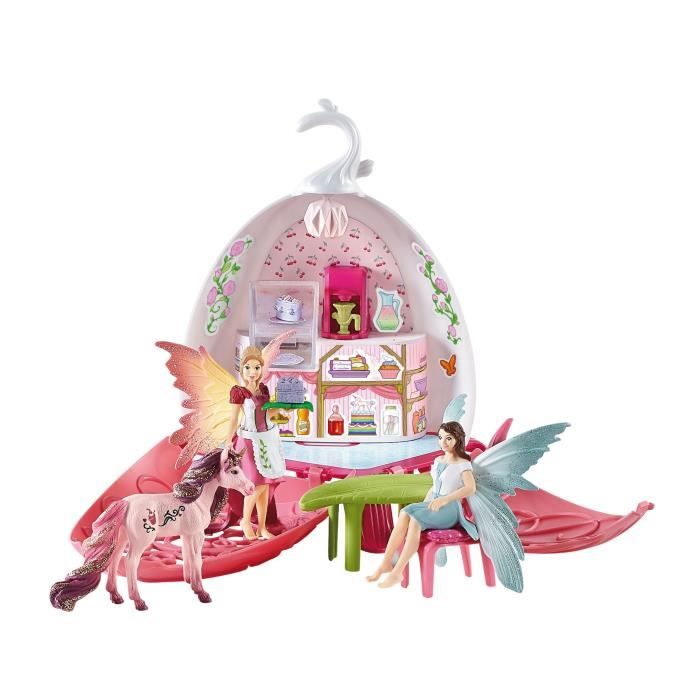 Café des Elfes - Coffret de jouets Magique de 21 Pieces avec Fée, Licorne, Maison et Accessoires - Maison de Poupées Enchantée - a - Neuf