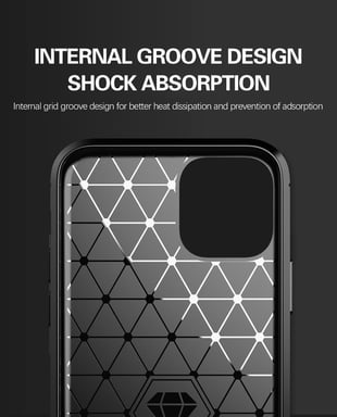 Coque pour Apple iPhone 11 PRO MAX en BRUSHED GRIS Housse de protection Étui en silicone TPU flexible, aspect inox et fibre de carbone