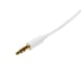 StarTech.com Cable de 2 metros Delgado de Audio Estéreo Mini Jack de 3,5mm - Blanco - Macho a Macho