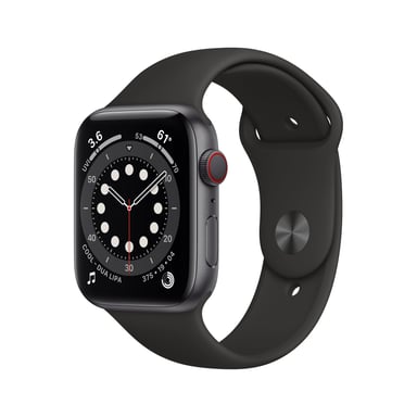 Apple Watch Series 6 OLED 44 mm Digital 368 x 448 Pixeles Pantalla táctil 4G Gris Wifi GPS (satélite)