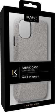 Custodia rigida in tessuto per Apple iPhone 11, grigio sciabola