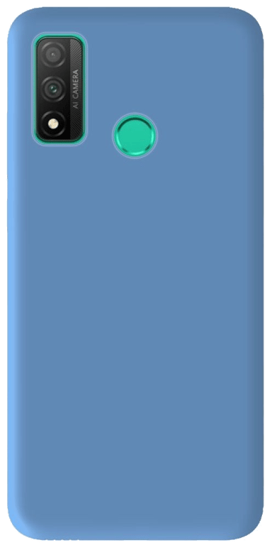 Coque silicone unie compatible Mat Bleu Huawei P Smart 2020