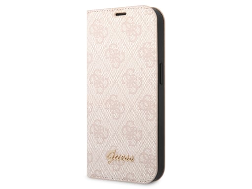 Guess Funda Folio para iPhone 14 Printed 4G Trendy Rosa