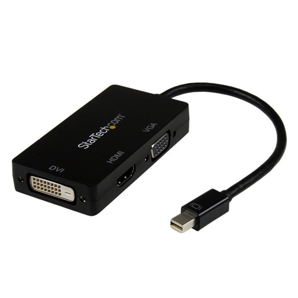 StarTech.com Adaptateur de voyage Mini DisplayPort vers VGA / DVI / HDMI Convertisseur vidéo 3 en 1 Neuf - vue 4
