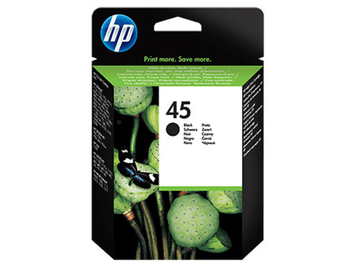 HP NO.45 BLACK INK 42ML 833 PAGES.