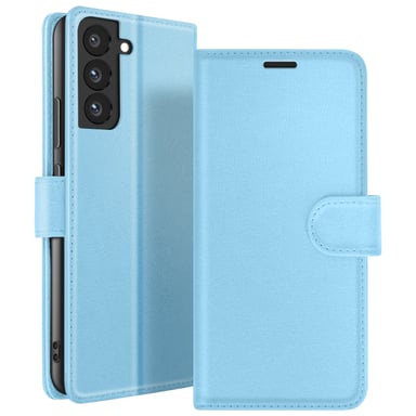 Zanaé Funda tipo cartera para Samsung Galaxy S22 con soporte y lengüeta Bleu ciel