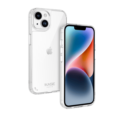 Coque antibactérienne antichoc hybride invisible pour Apple iPhone 14 Plus, Transparente