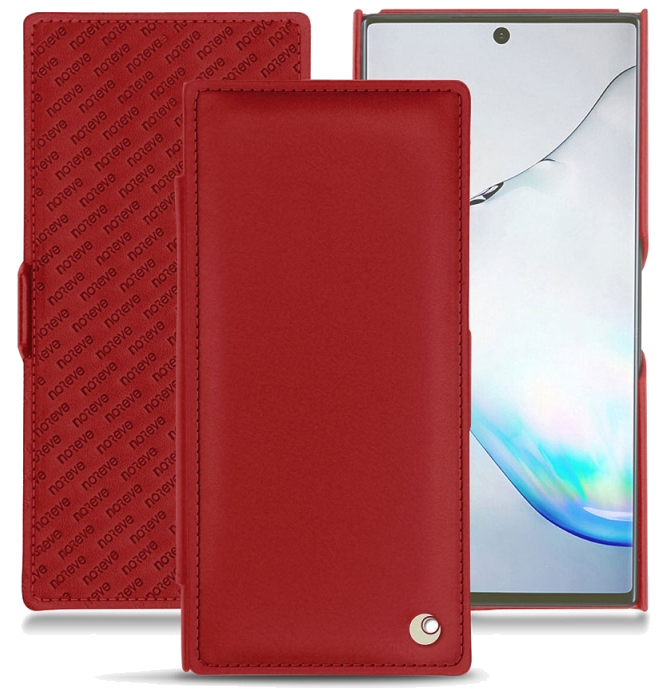 Housse cuir Samsung Galaxy Note10+ - Rabat horizontalRouge