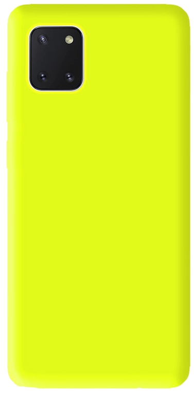 Coque silicone unie compatible Mat Jaune Samsung Galaxy Note 10 Lite