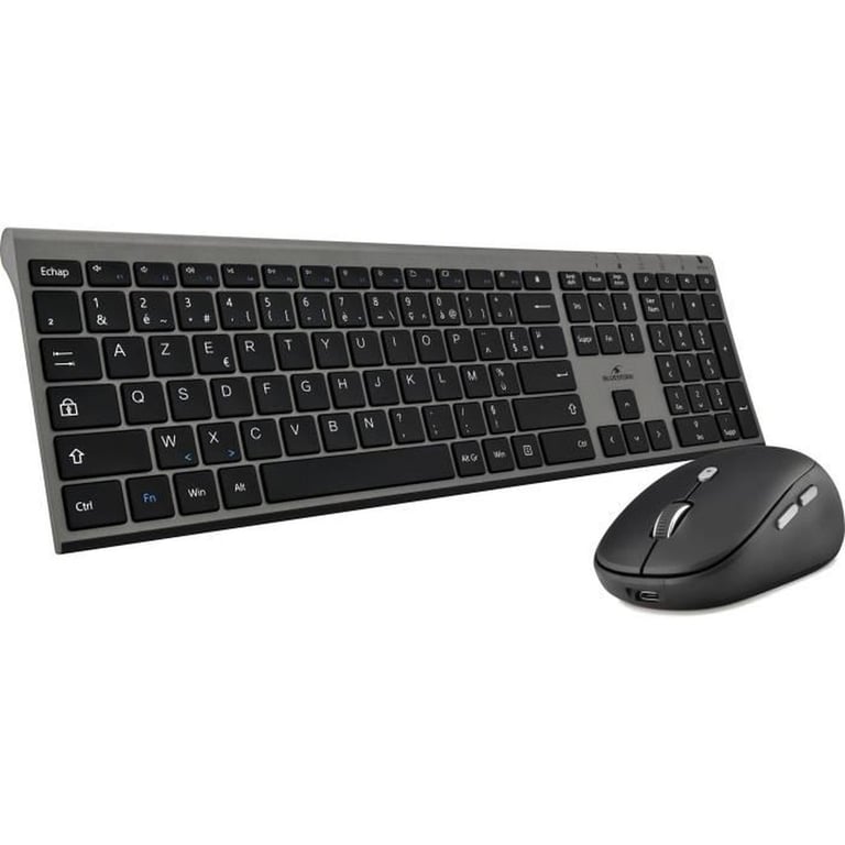 Ensemble Clavier Souris BLUESTORK Pack Grapheme – Sans Fil, AZERTY, Rechargeable - vue 9