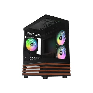 Boîtier PC mini tour Thermaltake View 170 WS ARGB Micro-ATX/Mini-ITX 3 ventilateurs ARGB Verre trempé Noir