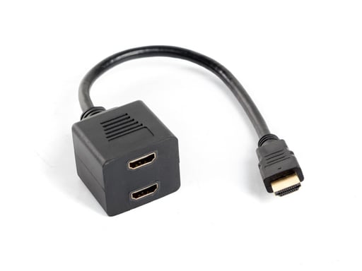 Lanberg AD-0019-BK répartiteur vidéo HDMI 2x HDMI - Neuf