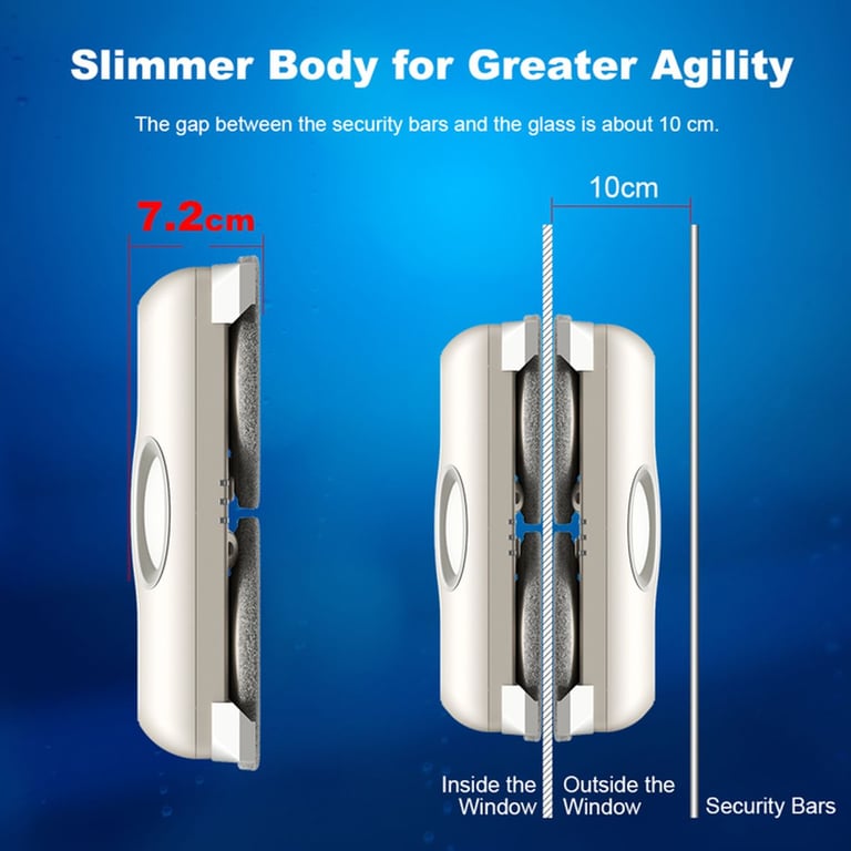 Robot Lave Vitres Liectroux G8 haute vitesse double pulvérisation nettoyeur ultra fin essuie glace bionique 4 bords et 4 angles - vue 3
