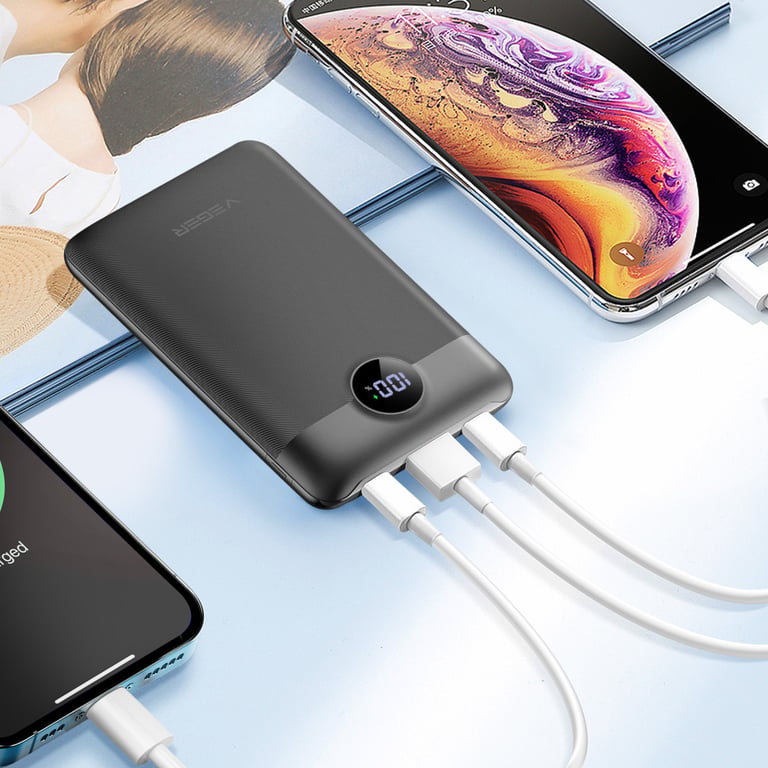 Chargeur Externe 10000mAh USB Câbles USB C et Lightning Neuf - vue 3
