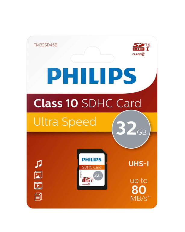 Philips FM32SD45B/10 32 Go SDHC UHS-I Classe 10 - Neuf