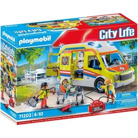 PLAYMOBIL - 71202 - City Action Les Secouristes - Ambulance avec effets lumineux et sonore - Neuf
