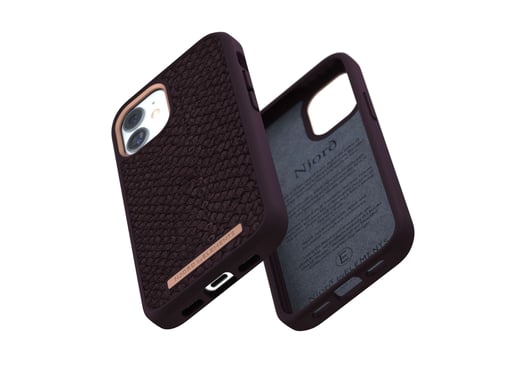 Njord byELEMENTS SL14043 coque de protection pour téléphones portables 13,8 cm (5.42'') Housse aubergine Apple (brand) iPhone 12 Mini